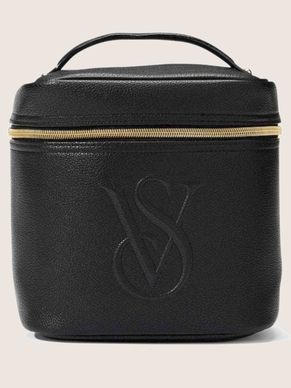 Victoria’s Secret Black Cosmetic Train Case Travel Makeup Organizer NWOT - Picture 3 of 5